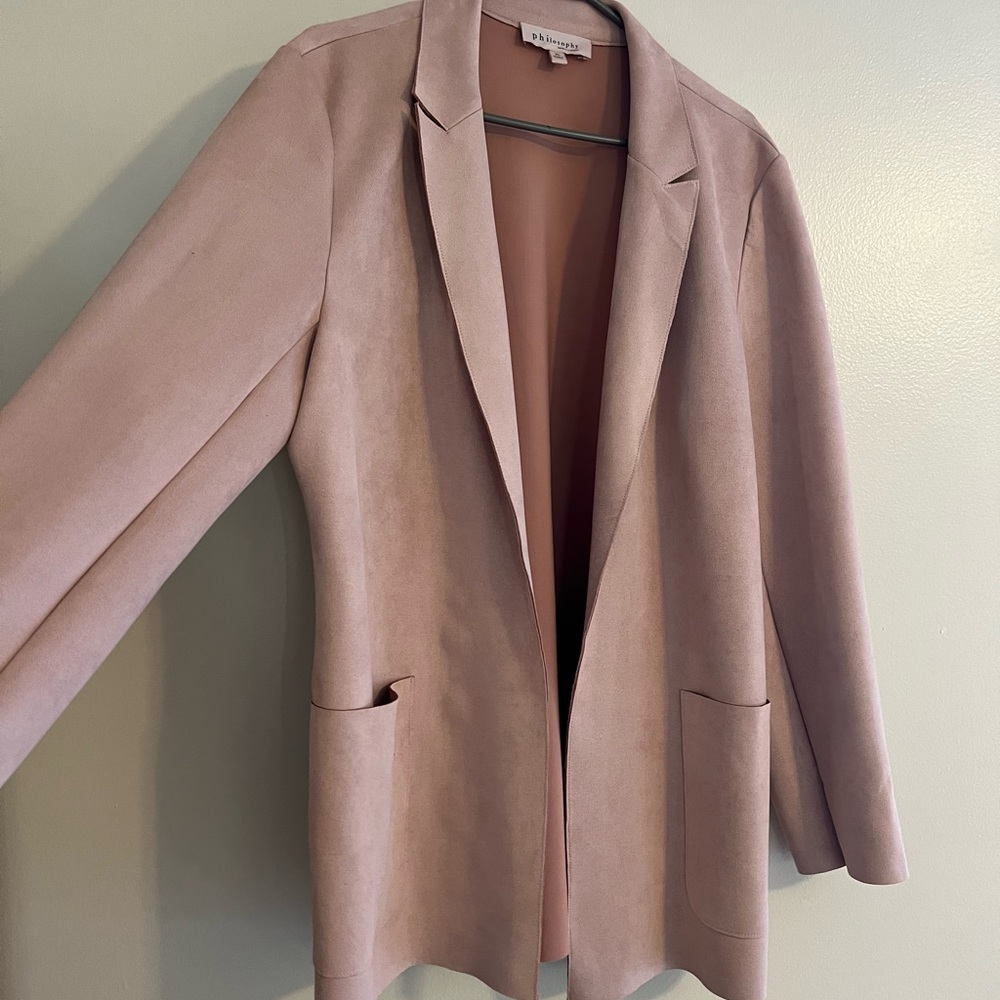 Blush pink philosophy overcoat